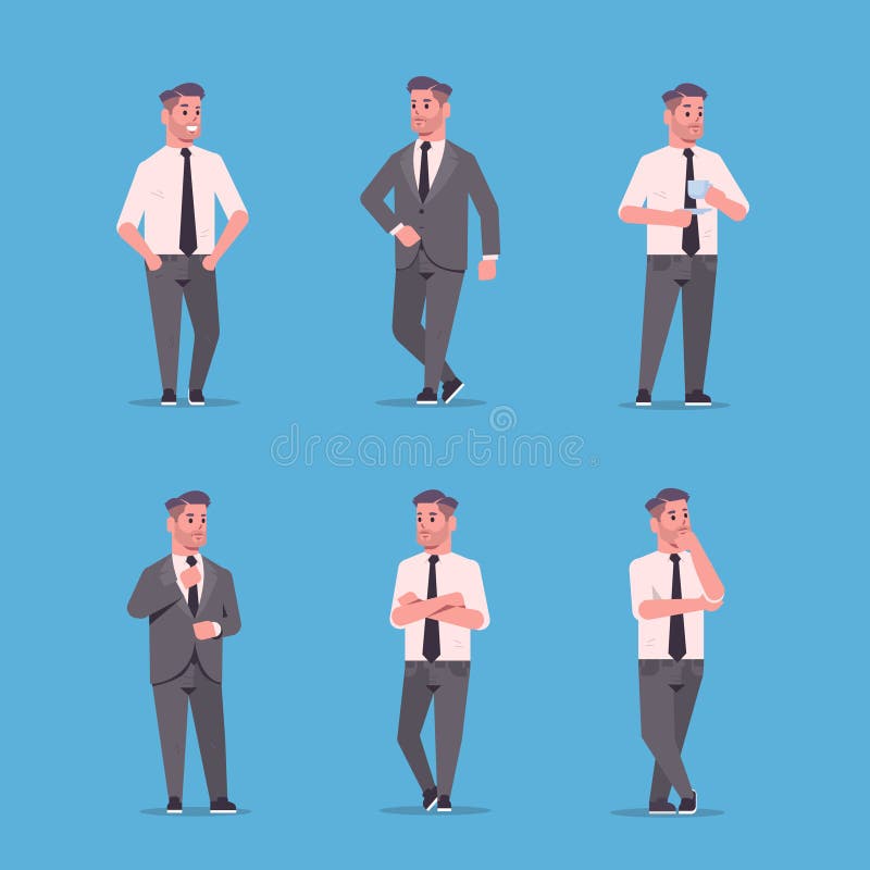 man standing in formal clothes, suspenders making poses with his suit  (photo 1/6) Stock Photo | Adobe Stock