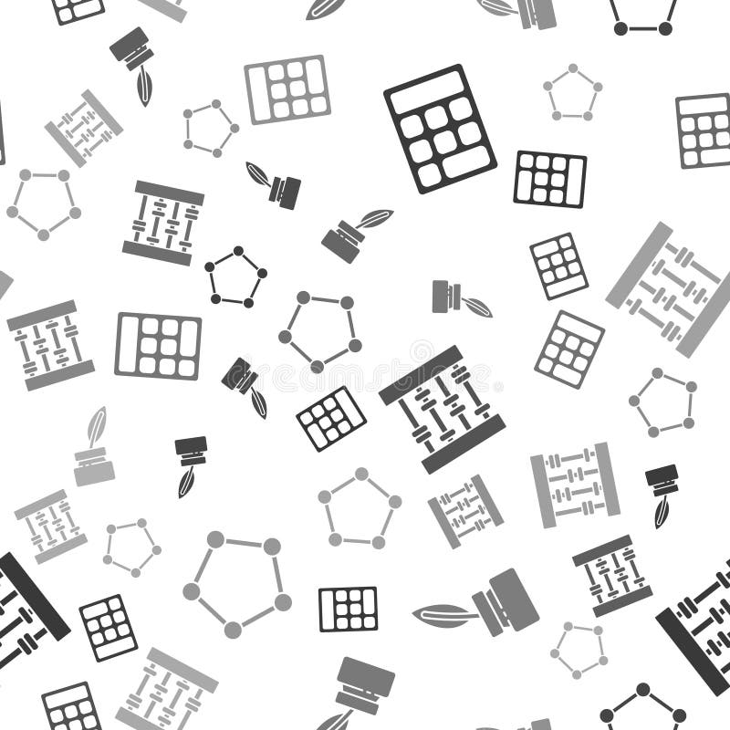 Set Calculator, Feather and Inkwell, Abacus and Geometric Figure