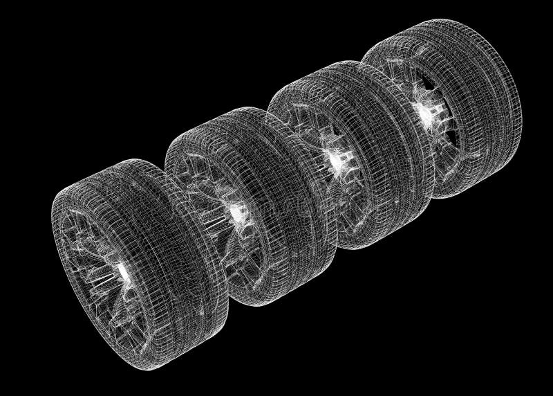 Set of car wheels stock image. Image of shot, circle 50439029