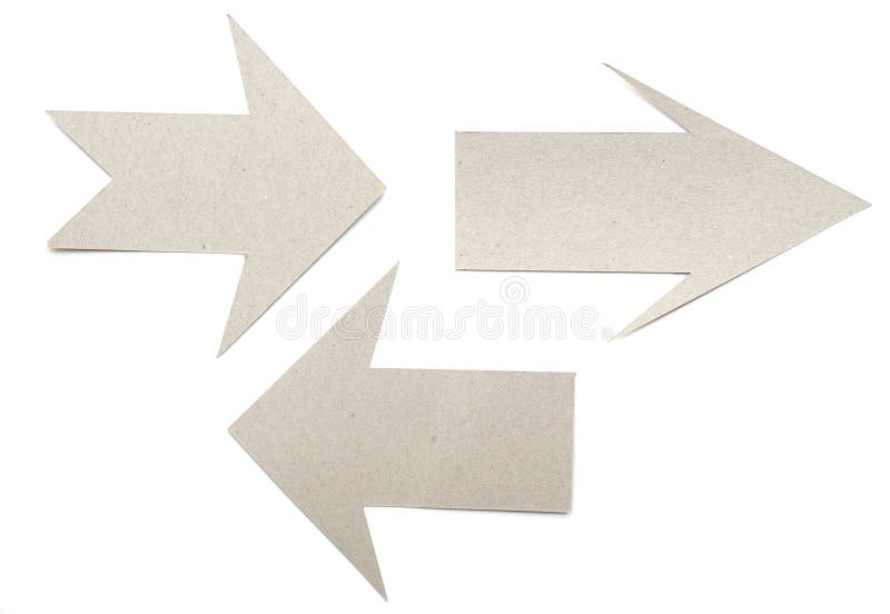 Set cardboard navigation arrows