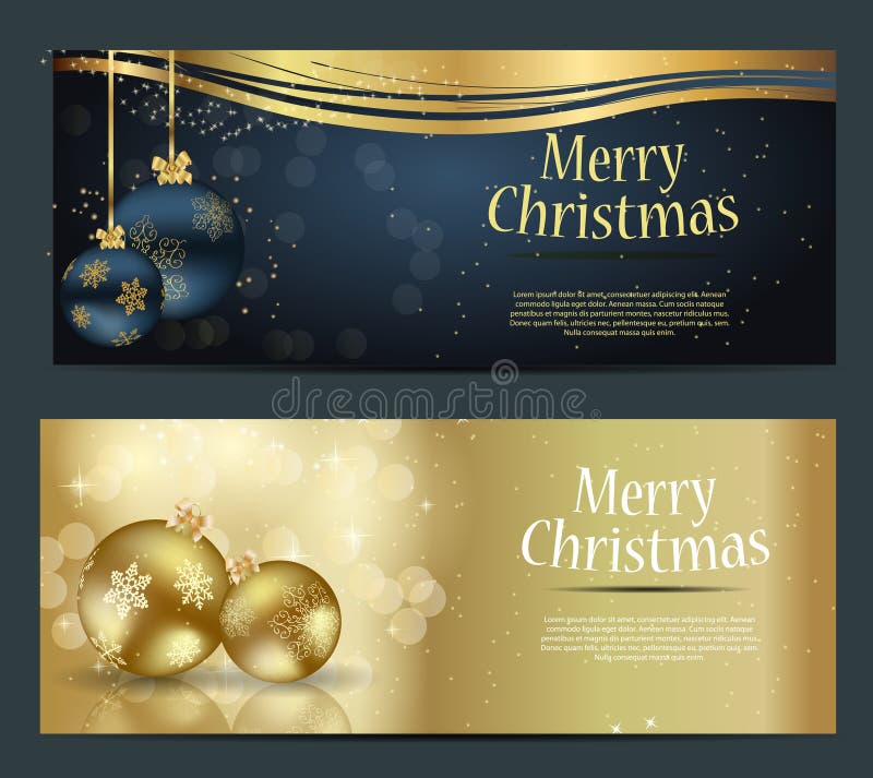 Set of cards with Christmas BALLS, stars and