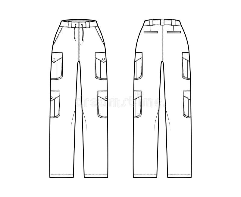 Cargo Pants Pocket Mockup Stock Illustrations – 298 Cargo Pants Pocket ...