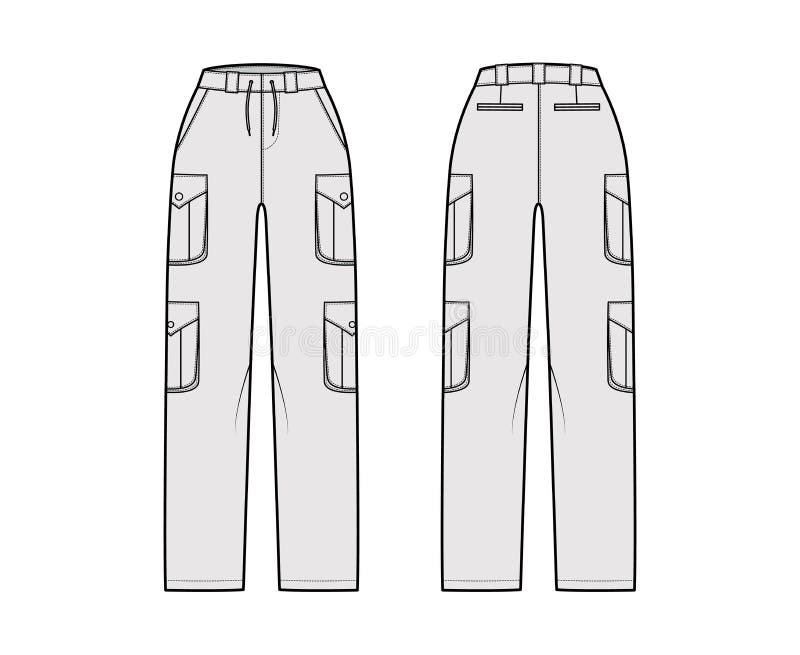 Cargo Pants Mockup Stock Illustrations – 363 Cargo Pants Mockup Stock ...