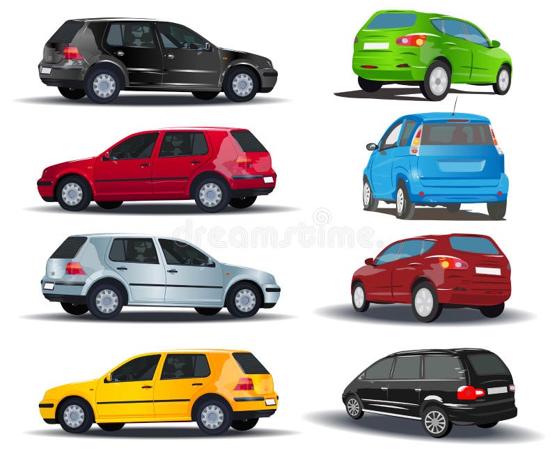 Set of cars royalty free illustration Set of cars royalty free illustration