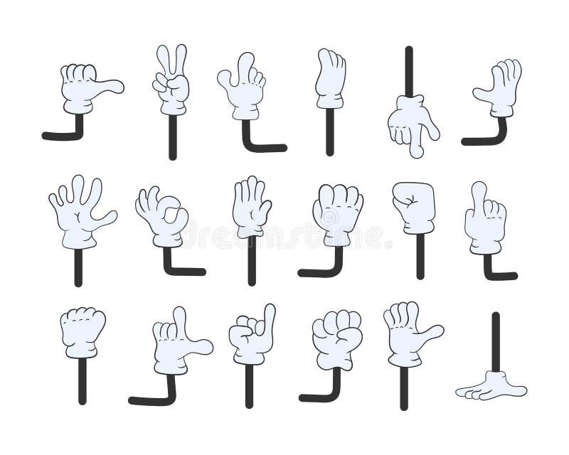 Set cartoon arms. stock vector. Illustration of illustrate - 195719710