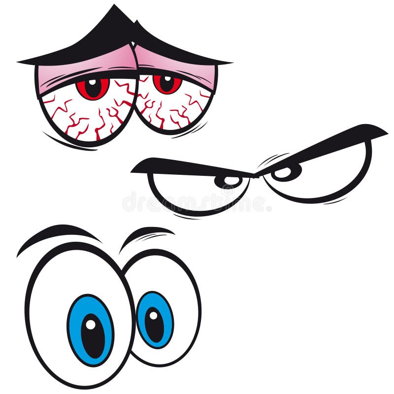 Set of cartoon eyes, illustration