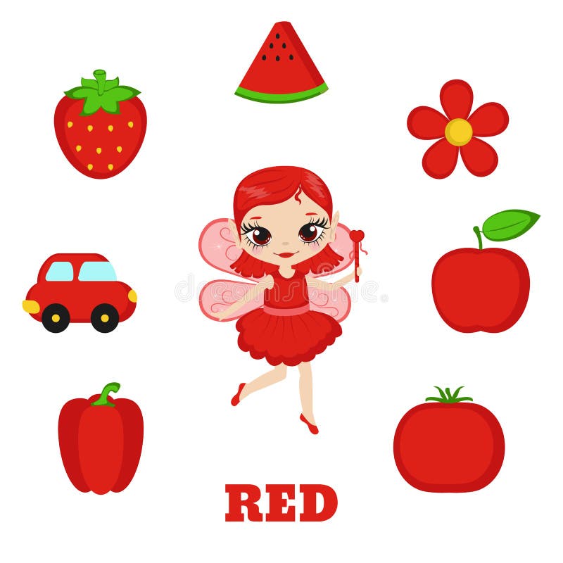 Set of Cartoon Fairies Characters Stock Vector - Illustration of female ...