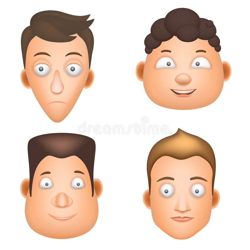 Cartoon head shapes deals