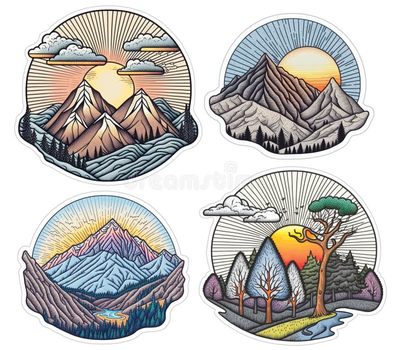 Dappled Sunlight Landscape Sticker Set Dappled Sunlight Landscape Sticker Set