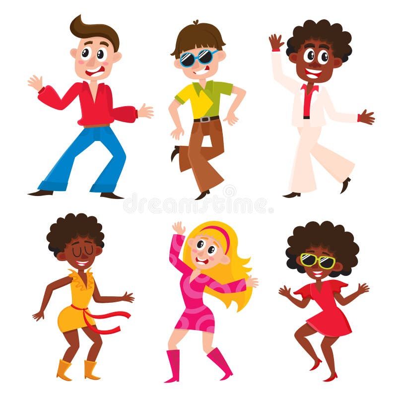 Disco Dancers Cartoon Stock Illustrations – 841 Disco Dancers