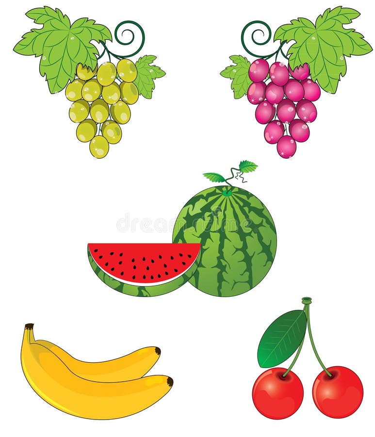 Fruit Set stock illustration. Illustration of diet, delicious 30258879