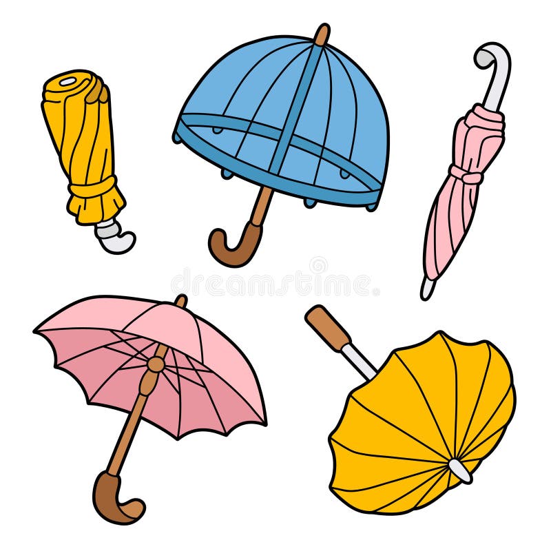 Umbrellas Line Drawing Stock Illustrations 369 Umbrellas Line Drawing
