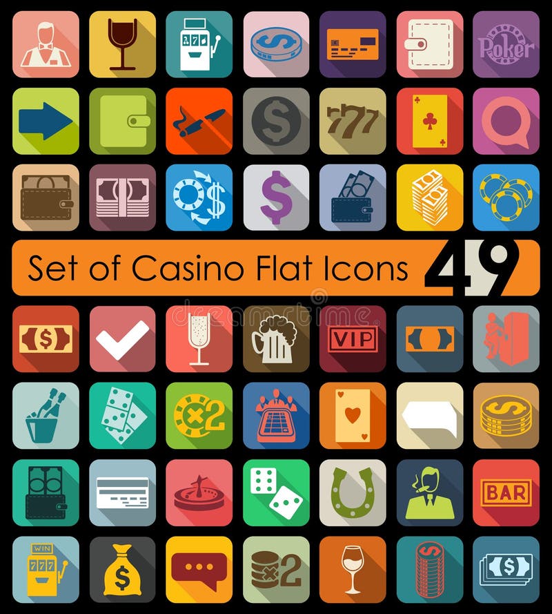 Set of casino icons stock vector. Illustration of icon 57144689