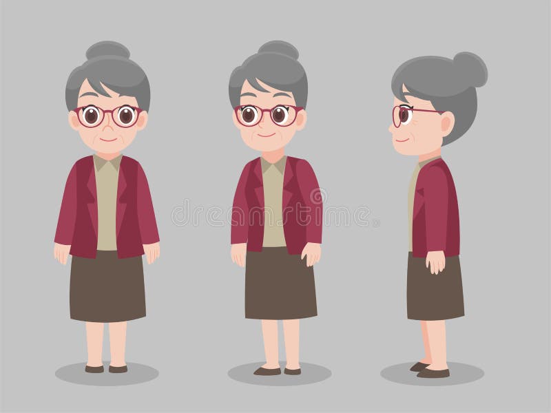 Set of Character Grandmother Cartoon Concept Character Stock Vector - Illustration of female, embracing: 177071826 Set of Character Grandmother Cartoon Concept Character Stock Vector - Illustration of female, embracing: 177071826