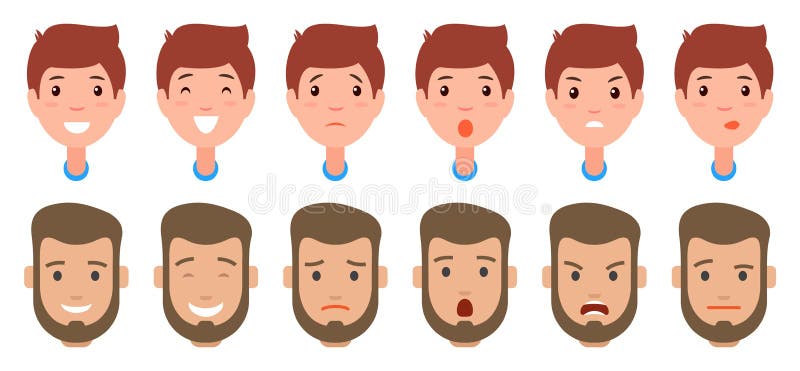 Set of Character S Emotions. Cartoon Vector Illustration Stock Illustration - Illustration of animation, design: 206570396 Set of Character S Emotions. Cartoon Vector Illustration Stock Illustration - Illustration of animation, design: 206570396