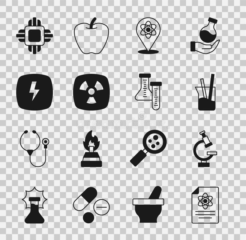 Set Chemistry Report, Microscope, Laboratory Glassware, Atom