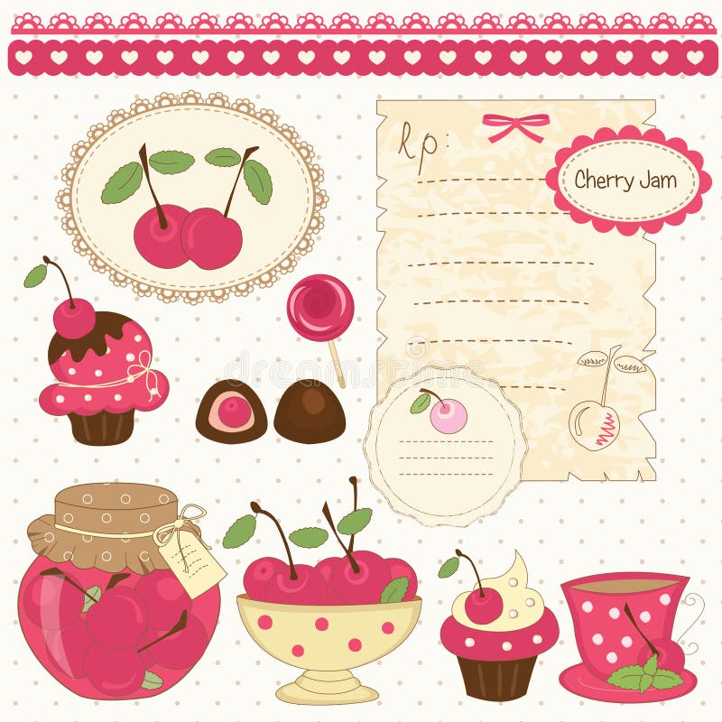 Cherry scrapbook set