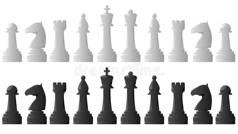 Set of chess pieces.