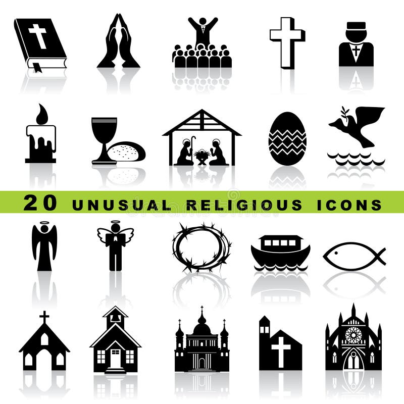 Set christian icons vector illustration Set christian icons vector illustration