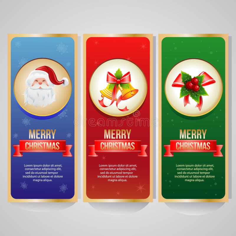 Set Christmas Banner stock illustration Set Christmas Banner stock illustration