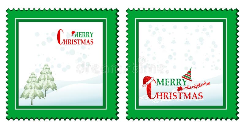 Set of 2 Christmas cards