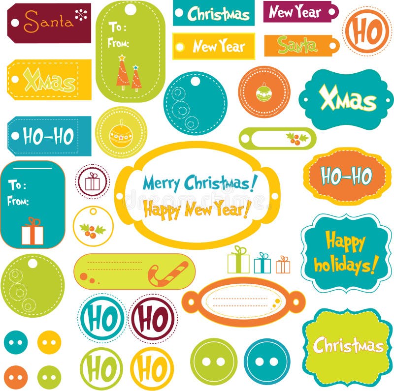 Set of Christmas elements stock illustration Set of Christmas elements stock illustration