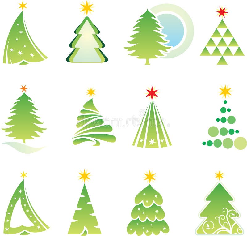 Set of christmas elements royalty free illustration