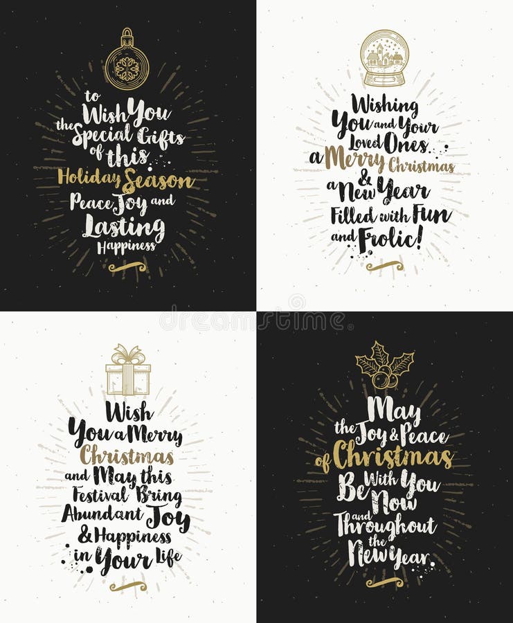 Set of Christmas greeting cards vector illustration Set of Christmas greeting cards vector illustration