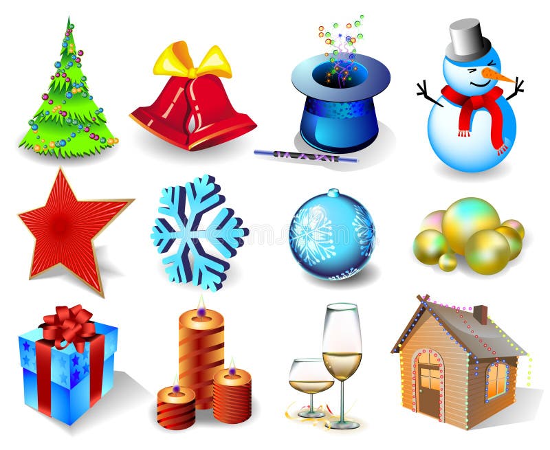 Set of christmas icons