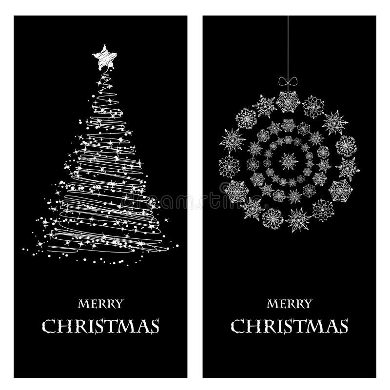 Set of Christmas and New Year banners