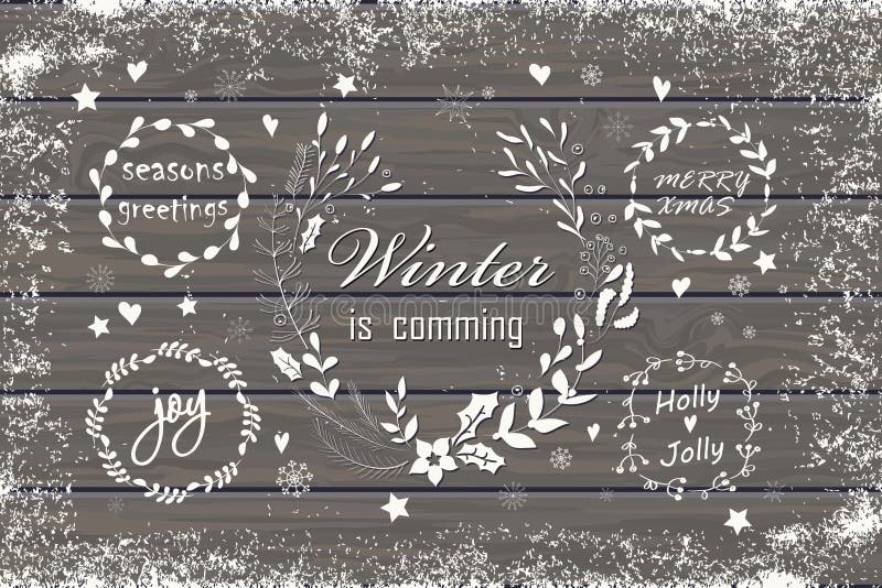 Set of Christmas and New Year graphic elements