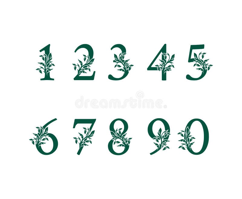 Logo Numbers 1 2 3 4 5 6 7 8 9 Template Stock Illustrations – 52 Logo