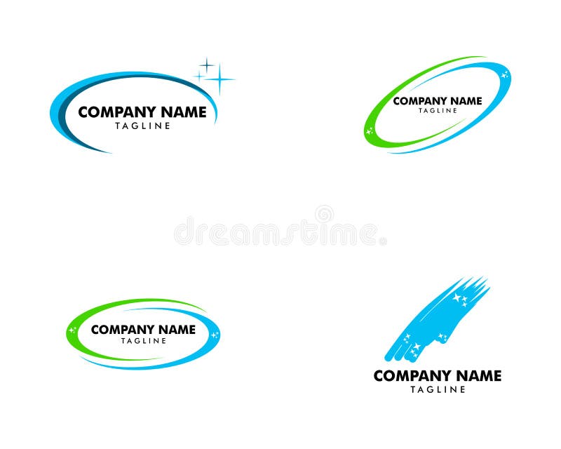 Set of Cleaning Service Business Logo Design Stock Vector ...