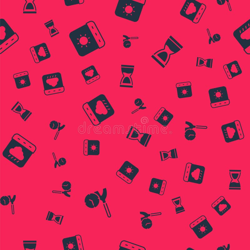 Set Cleaning Time, Calendar Summer, Autumn and Old Hourglass on