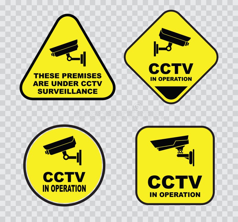 CCTV Signs stock vector. Illustration of label, circuit 49546127
