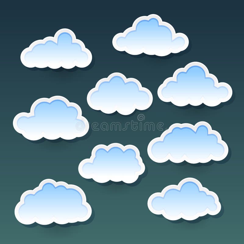 Clouds stock vector. Illustration of icon, empty, blue - 55214972