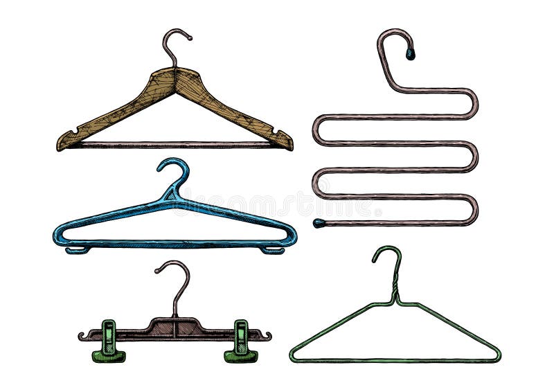 Wood Vintage Hanger 16 1/4-12 hanger set 