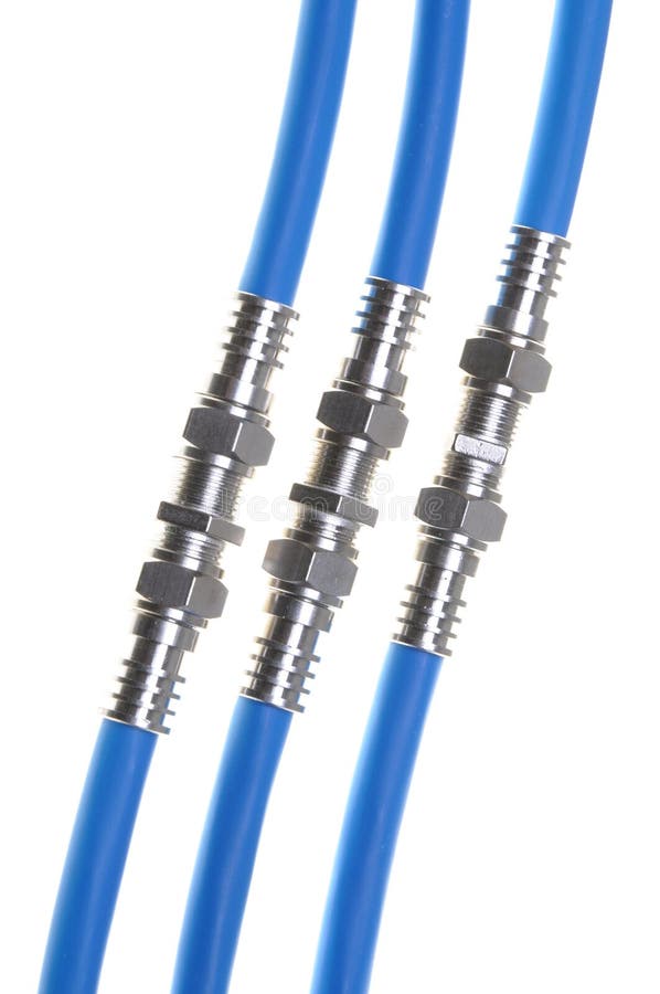 Set of Coaxial Cables with Connectors Stock Image Image of audio, data 29707457