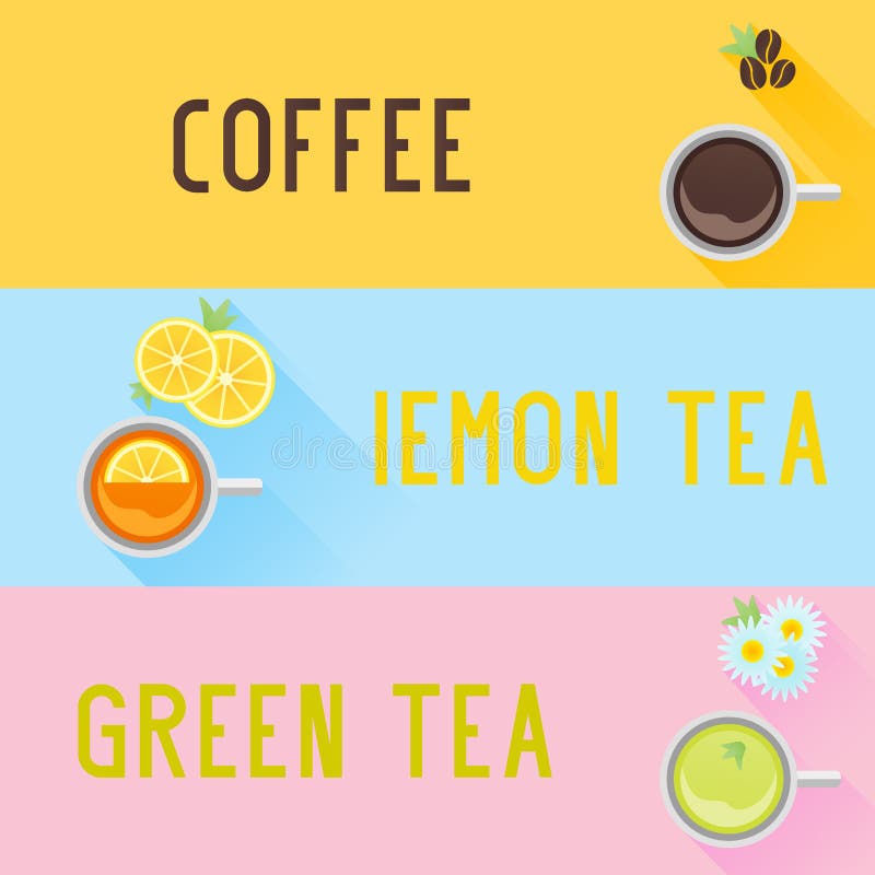 Set of Coffee and Tea Labels Stock Vector Illustration of collection, fresh 54539884