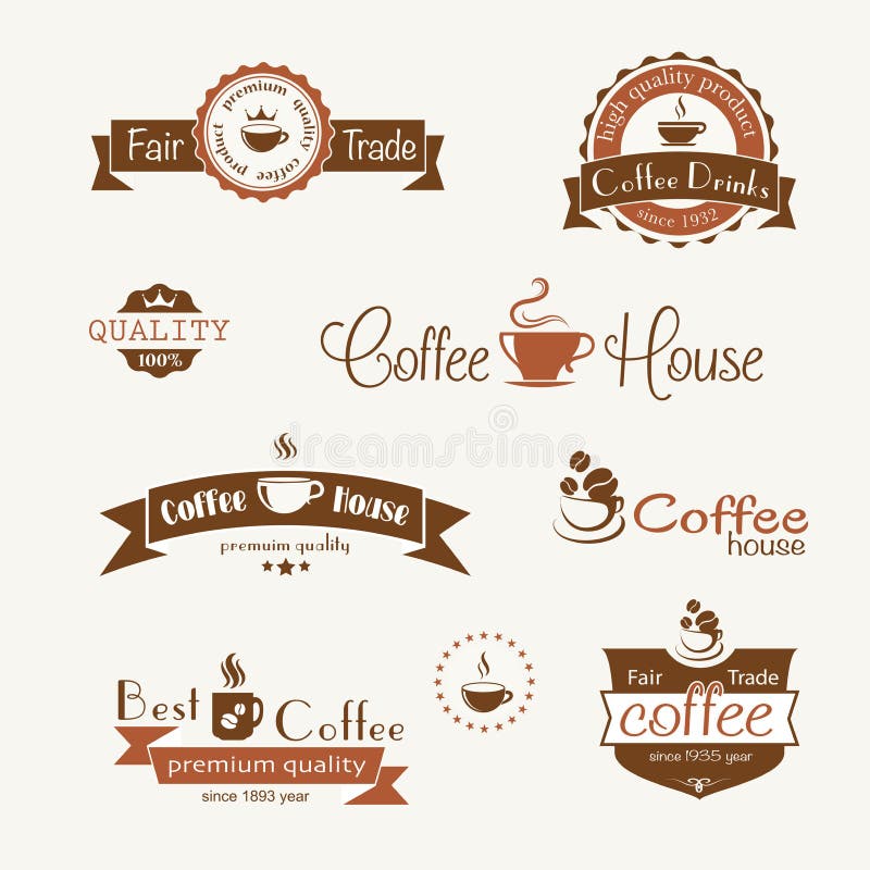 Coffee badges. Cafe logo stamp sticker. Restaurant logotype. Vintage  logotype vector isolated illustration Stock Vector by  ©tartila.stock.gmail.com 223816146