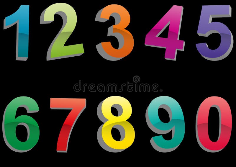 Set color numbers stock vector. Illustration of symbol - 22699685