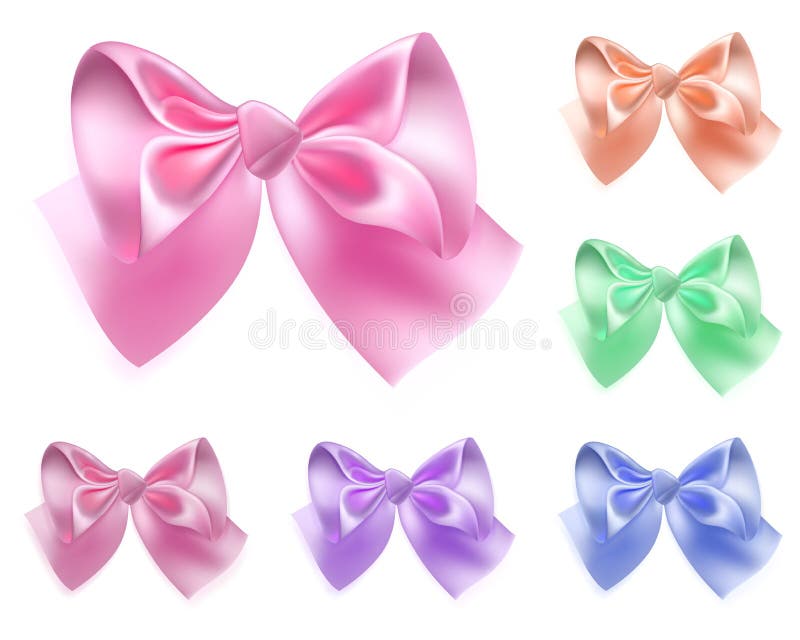 Set of colored bows stock vector. Illustration of christmas - 48932048