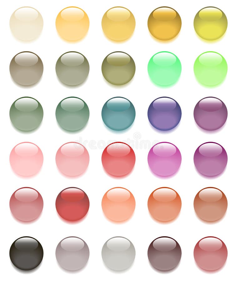 Set of Colored Glass Spheres Stock Vector Illustration of dimensional