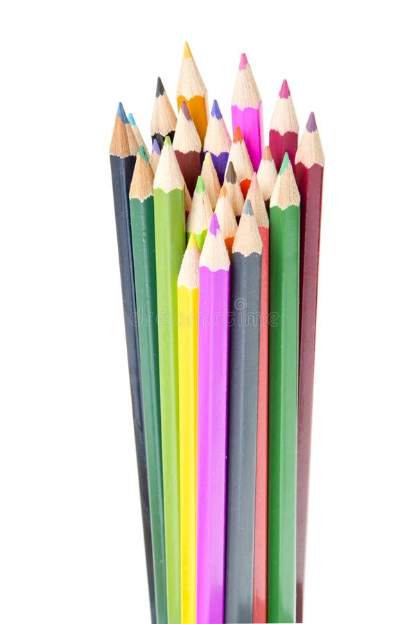 Set of Colored Pencil Isolated Stock Image Image of macro, sketch