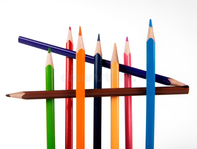 Set of Colored Pencils for Children S Creativity Stock Image Image of