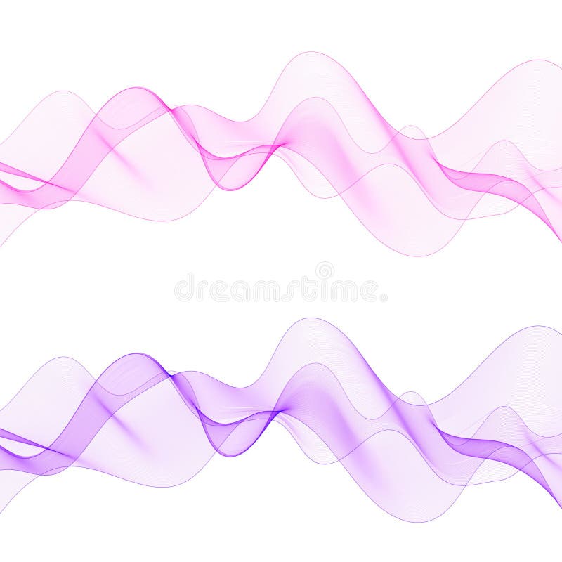 Set of colored waves. Abstract. Element for decoration. Eps 10 royalty free illustration