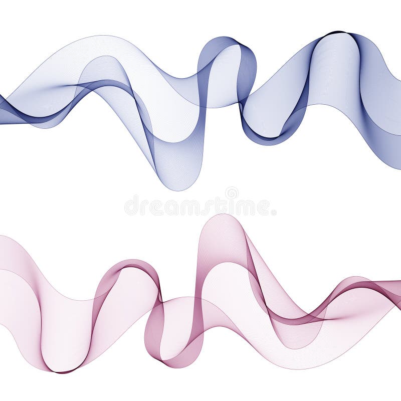 Set of colored waves. Abstract vector background. eps 10 royalty free illustration