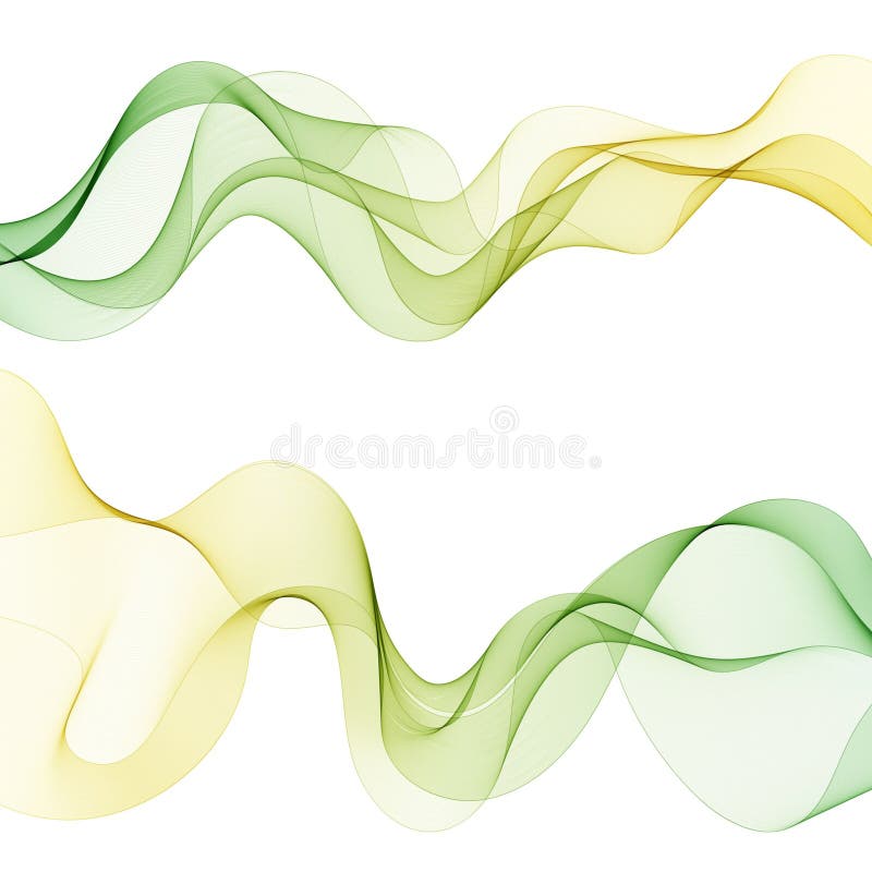 Set of colored waves. Abstract vector set. Decor elements. Eps 10 vector illustration