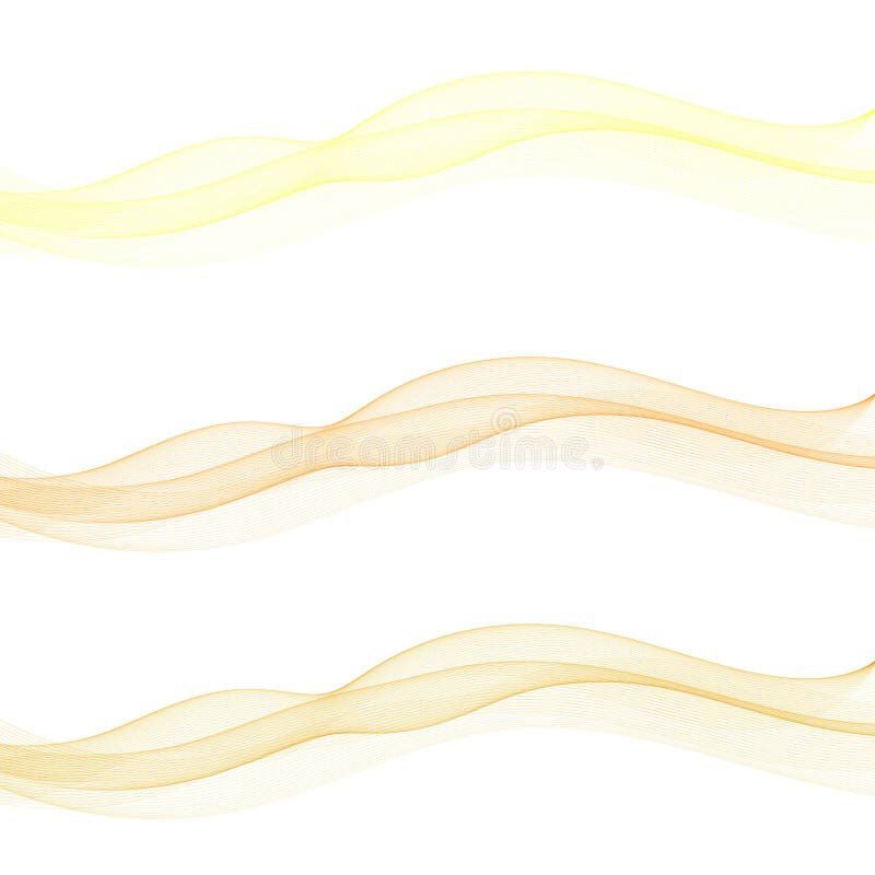 Set of colored waves. Abstract vector graphics. Eps 10 stock illustration