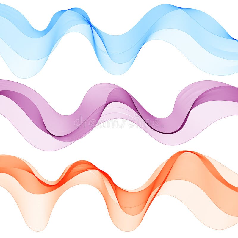 Set of colored waves. Colorfull wave. abstract vector pattern. eps 10 vector illustration